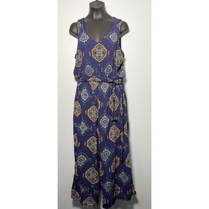 • Everly Medallion Jumpsuit Navy Wide Leg